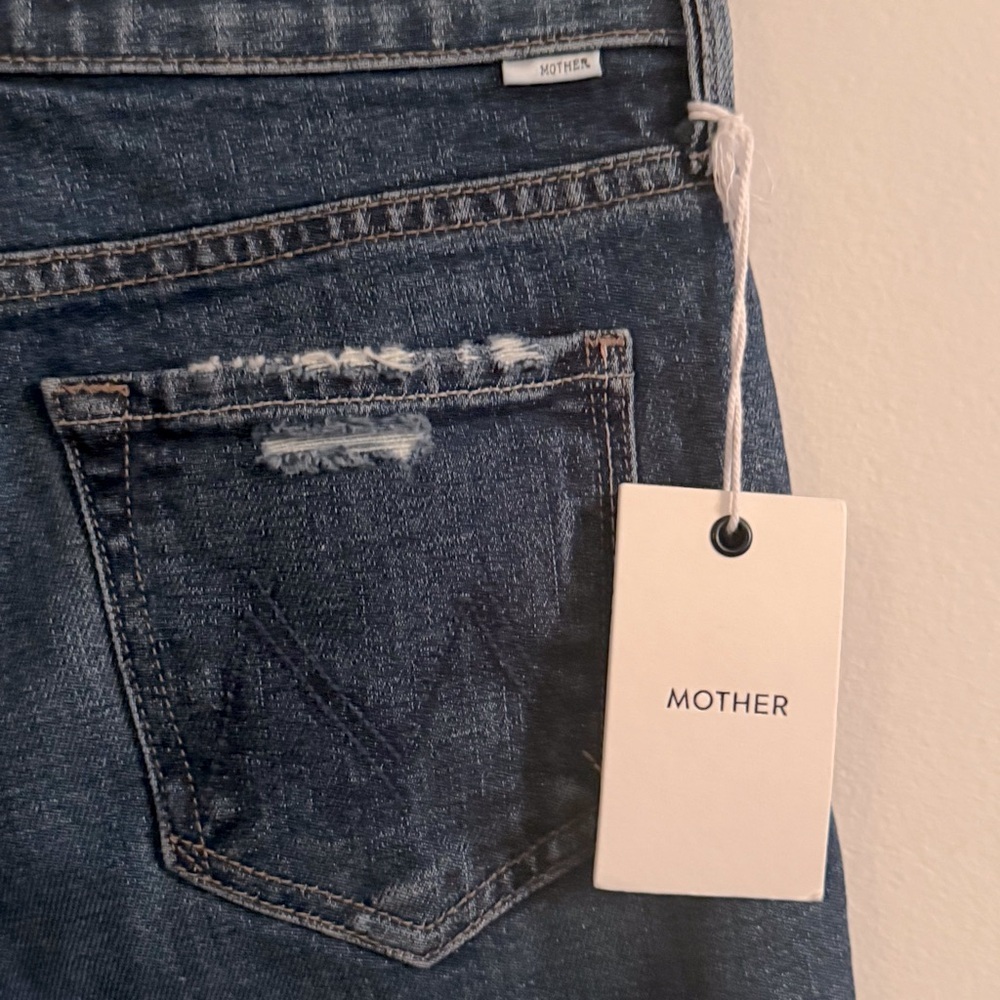 NWT Mother Women’s The Rascal Skimp Yee Haw Straight Leg Denim Jeans Size 28 - Picture 8 of 15